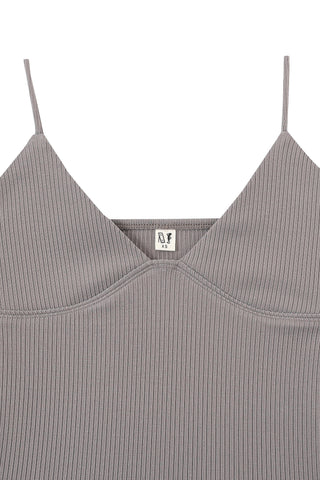 The Date Cami Tencel Rib Gray Rib