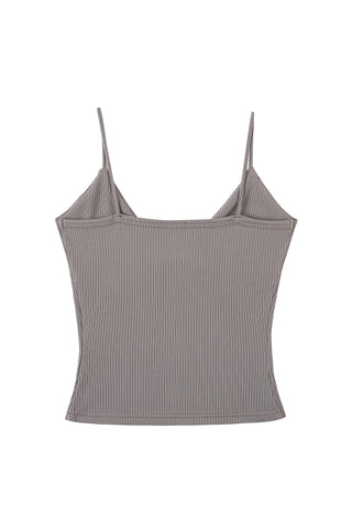 The Date Cami Tencel Rib Gray Rib