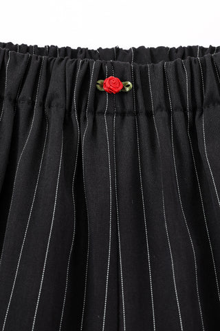 Long Bloomers Tencel Stripe Black