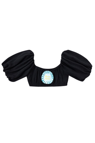 Honorable Mention Puff Sleeve Crop Top
