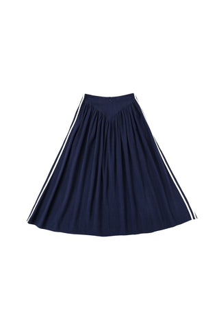 Park Skirt Soft Linen Navy Sporty