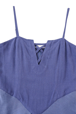 Human Ursula Soft Linen Maxi Dress Blue