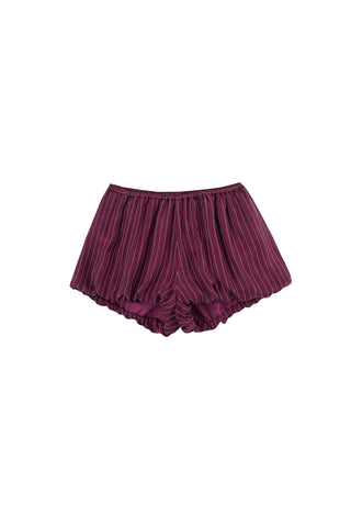 PRE-ORDER: Low Rise Maroon Stripe Tencel Mini Bloomers