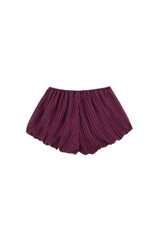 PRE-ORDER: Low Rise Maroon Stripe Tencel Mini Bloomers