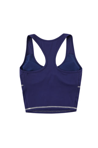 Scoop Contrast Seam Yoga Top Navy