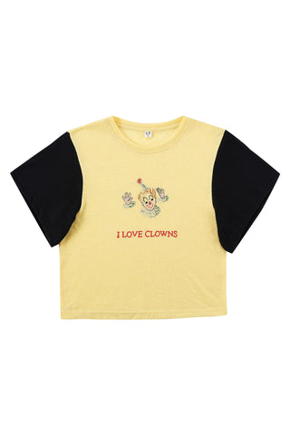 I LOVE CLOWNS Wool Blend Yellow Tommy Tee