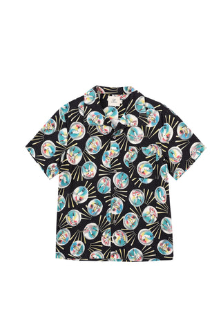 Unisex Baseballs Linen Button Up