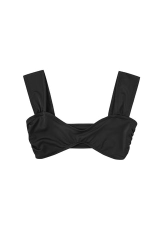 Sweetheart Swim Top Black
