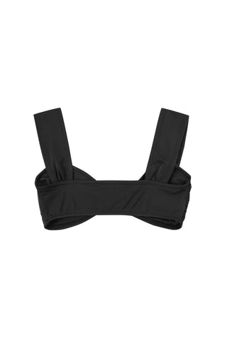 Sweetheart Swim Top Black