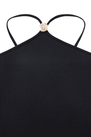 Ursula Tencel Rib Tank Black