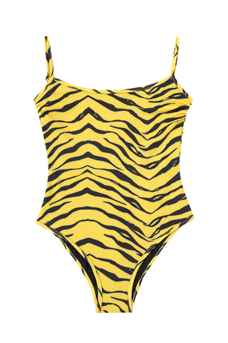 One Piece Swimsuit Tiger Stripe