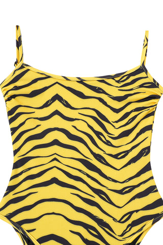 One Piece Swimsuit Tiger Stripe