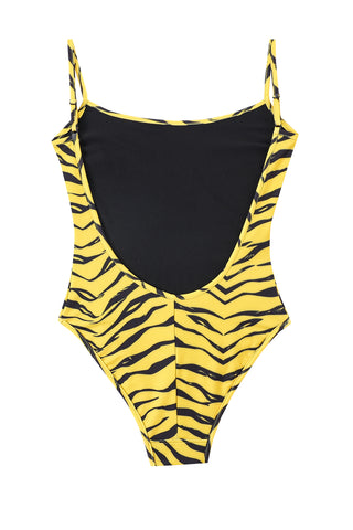 One Piece Swimsuit Tiger Stripe