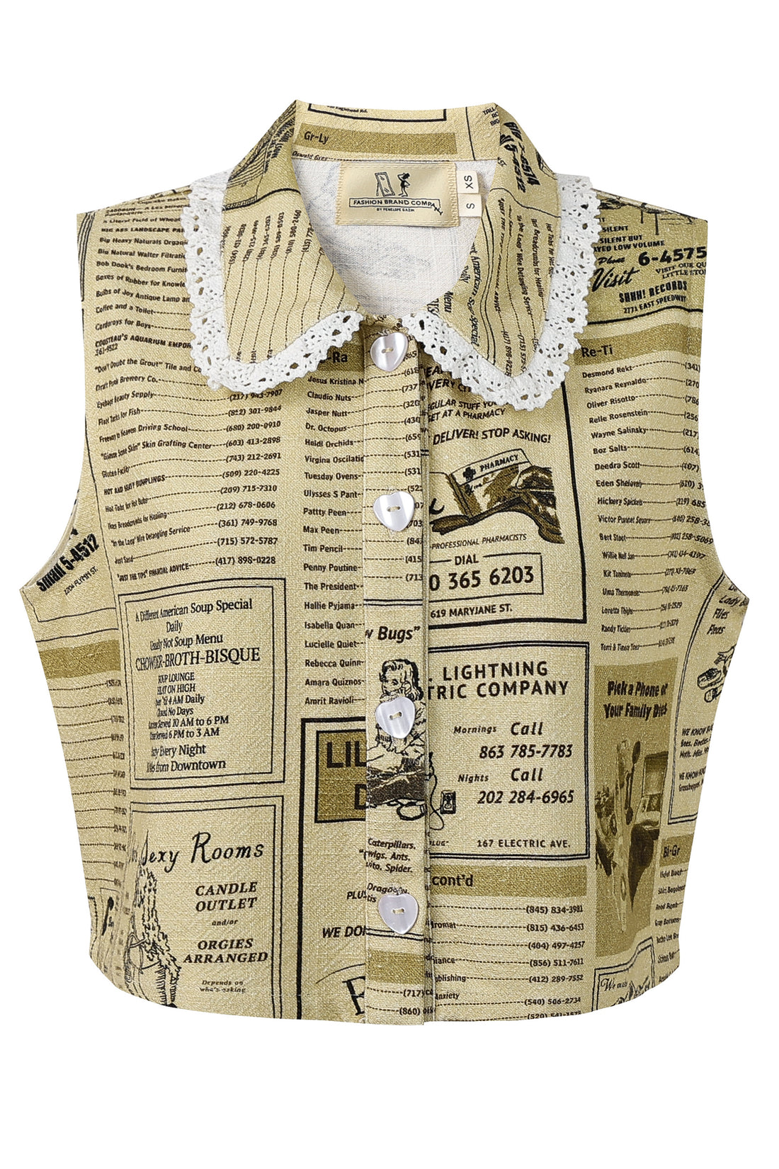 SUMMER LOVE Linen Tank Yellow Pages