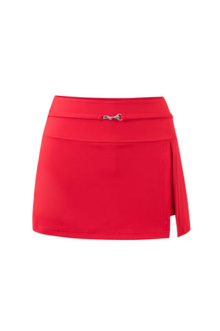 Belt Mini Skort Red