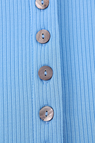 Unbuttoned Tencel Rib Tank Top Baby Blue