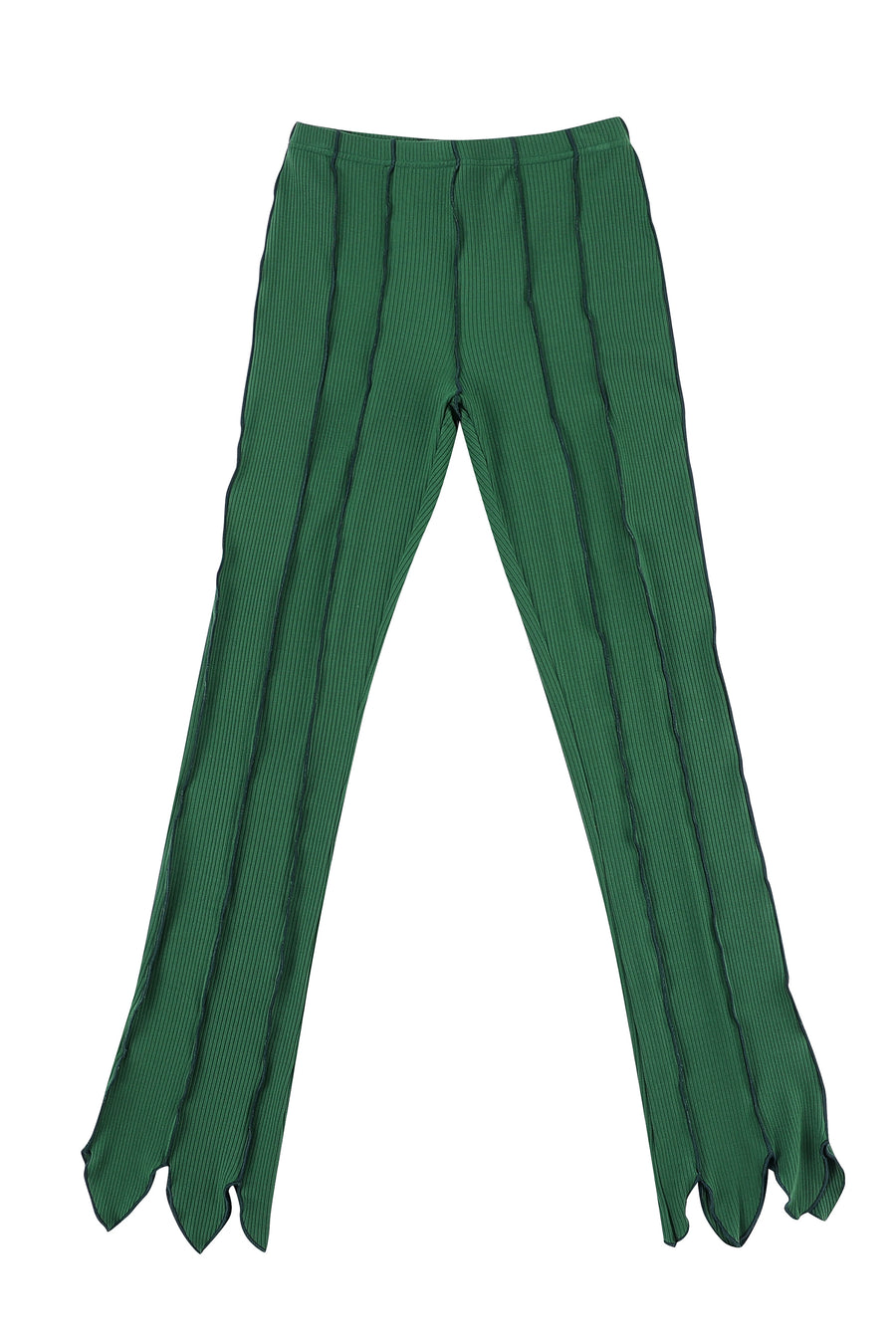Green Leaf Tencel Rib Pants