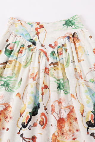 Park Skirt Soft Linen Nightmare Stains