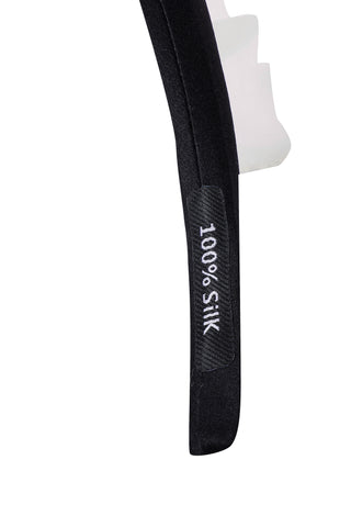 Silk Organza Ruffle Headband Black/White