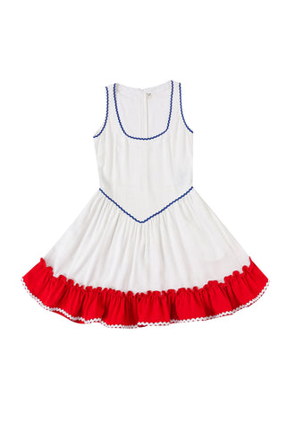 Loretta Sleeveless Ruffle Mini Dress Americana Parade