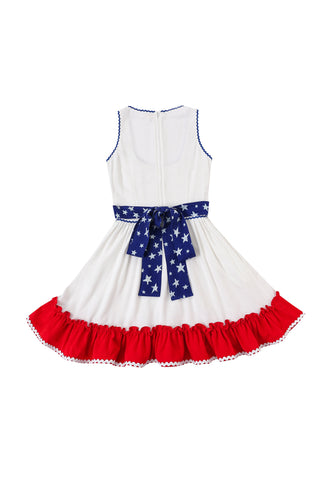 Loretta Sleeveless Ruffle Mini Dress Americana Parade