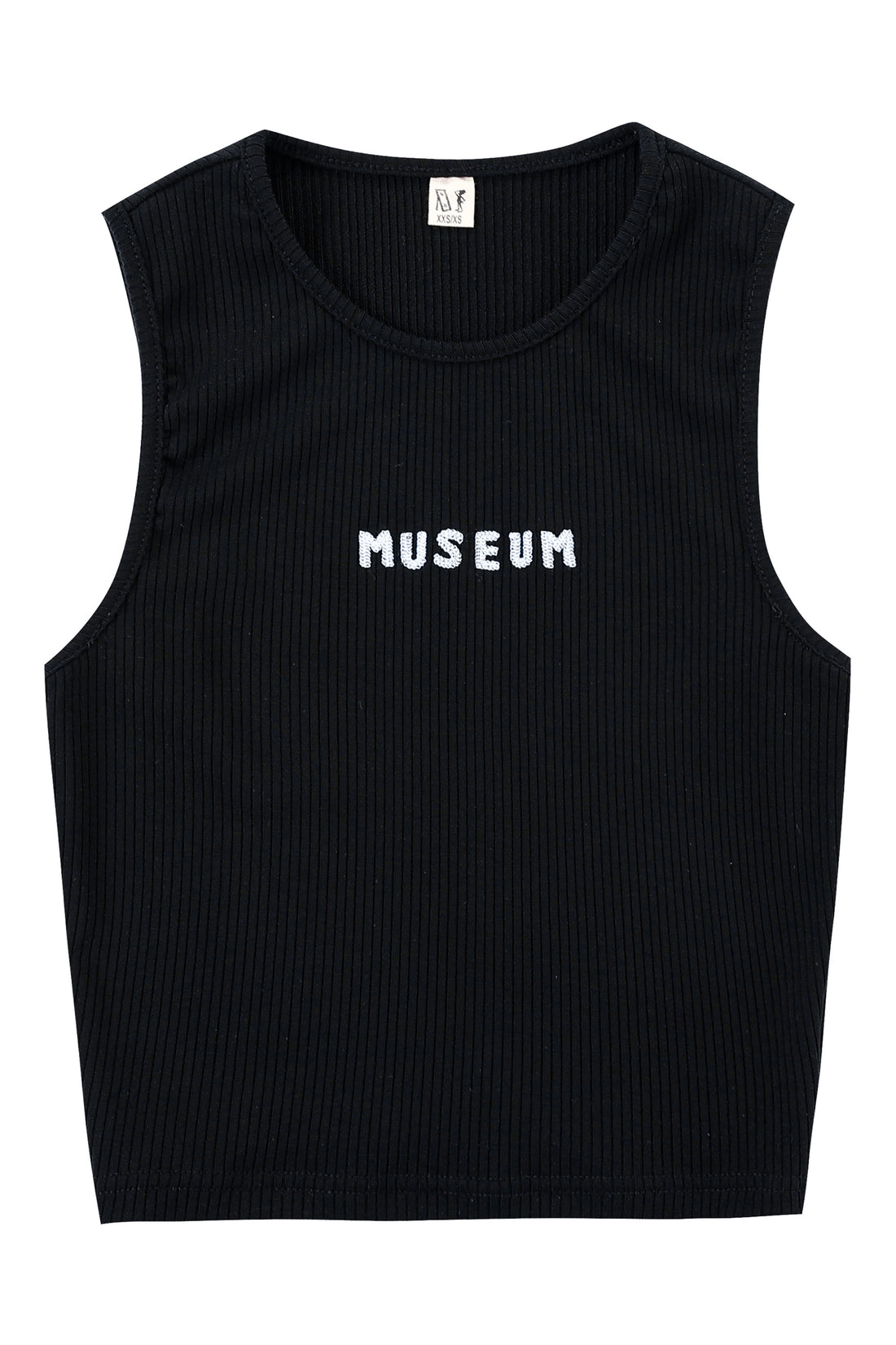MUSEUM Tencel Rib Crop Tank Black