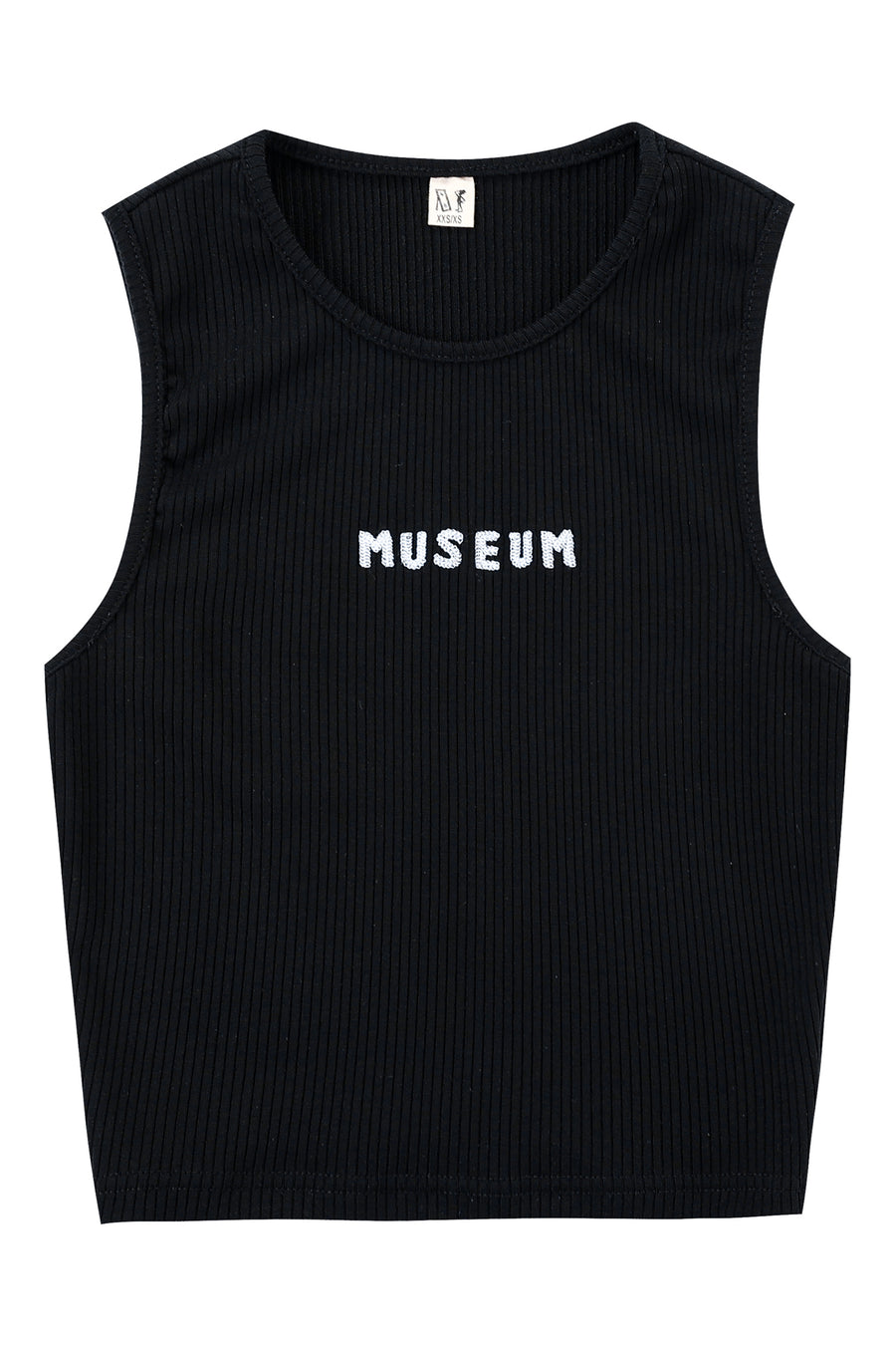 MUSEUM Tencel Rib Crop Tank Black