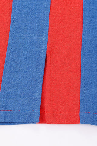 Bishop Sleeve Mini Dress Red/Blue