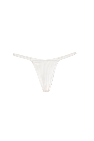 Tencel Rib Micro Thong White NEW VERSION