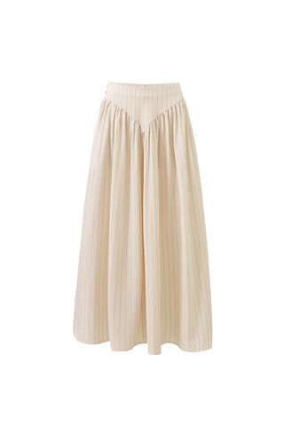 Baseball Tencel Stripe Park Skirt