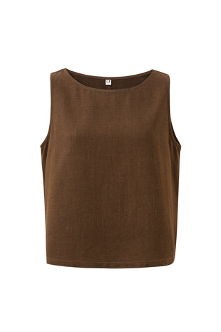 Shift Tank Soft Linen Brown