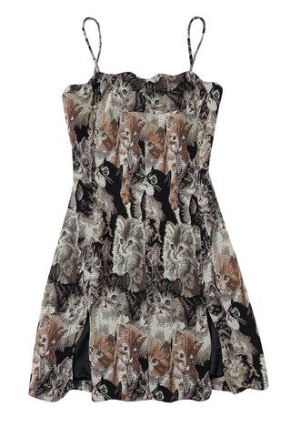 Cat Ink Stain Mini Dress