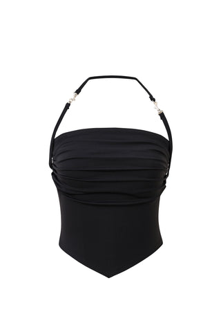 Convertible Belt Tube Top Black