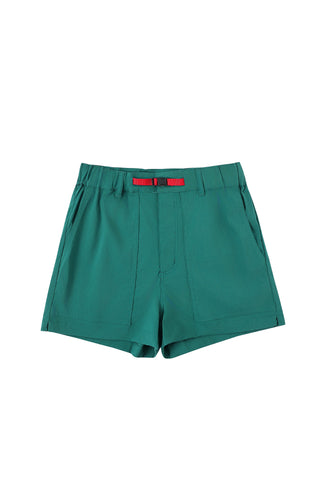 Green Nylon Trail Shorts