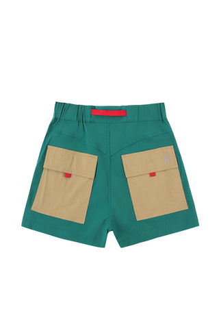 Green Nylon Trail Shorts