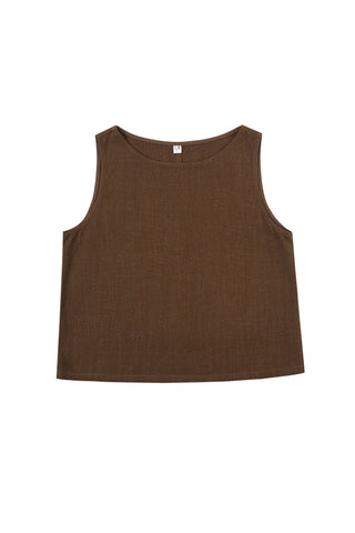 Shift Tank Soft Linen Brown