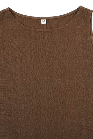 Shift Tank Soft Linen Brown