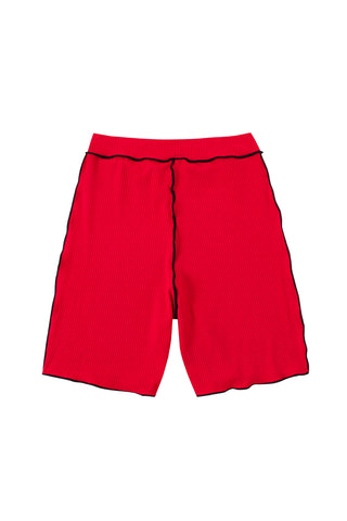 Tencel Rib Lounge Bike Shorts Maraschino