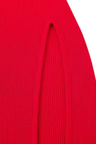Sexy Cartoon Tencel Rib Mini Dress Maraschino