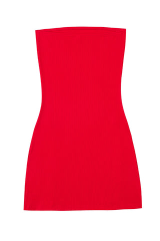 Sexy Cartoon Tencel Rib Mini Dress Maraschino