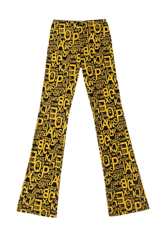 Wordy Mesh Scrunch Pants
