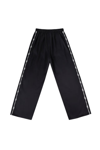 Pammy Sporty Satin Lounge Pants Black