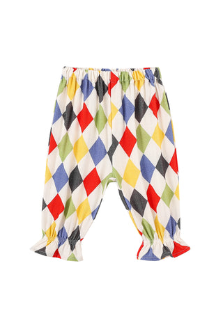 Toddler Soft Linen Long Bloomers Harlequin