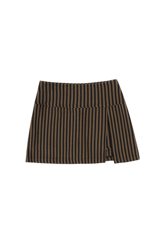 PRE-ORDER: Mini Skort Brown Stripe