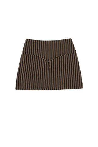 PRE-ORDER: Mini Skort Brown Stripe