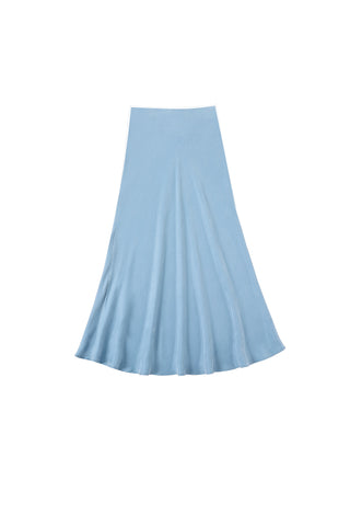 Japanese Cupro Bias Cut Skirt Ice Blue
