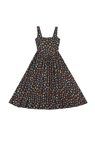 Tradwife Soft Linen Dress Frogs