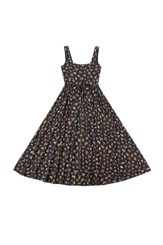 Tradwife Soft Linen Dress Frogs
