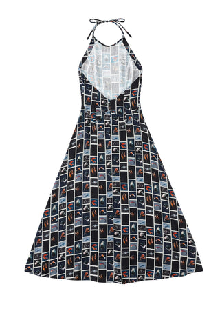 Resort Maxi Dress Soft Linen Cuter Fish