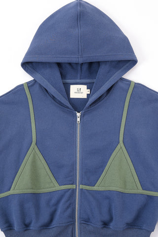 Bikini Bod Zip-up Sweatshirt Blue/Green NEW SIZING + FABRIC